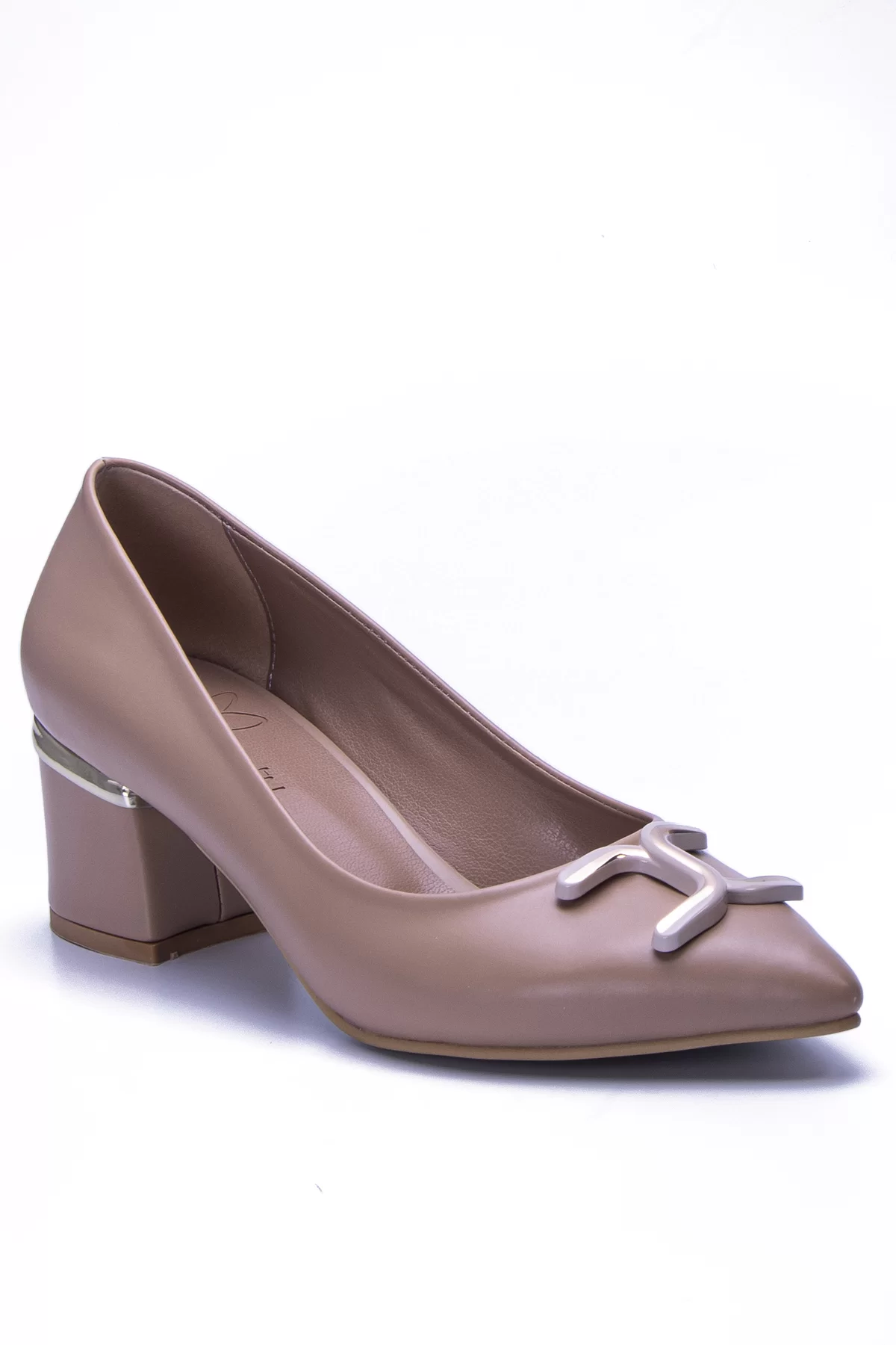 Kadın Klasik Topuklu Ayakkabı BK129 - Ten