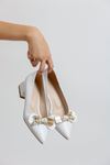 Kadın Topuklu Ayakkabı THN01 - Beyaz